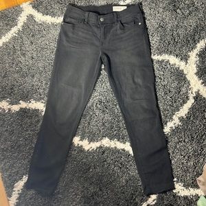 Pistola black mid rise skinny jean size 27 with stretch and raw hem